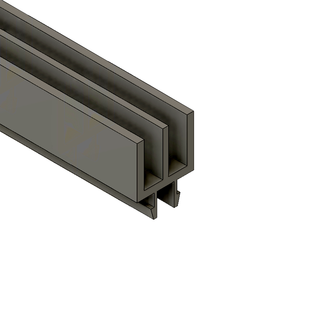 61-220-0 MODULAR SOLUTIONS SLIDE PROFILE<br>2 CHANNEL SLIDING DOOR PROFILE 2M